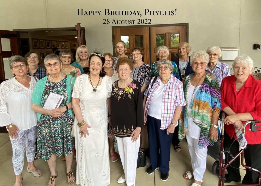 Ladies celebrated Phyllis Zappala's birthday after attending Sunday Mass